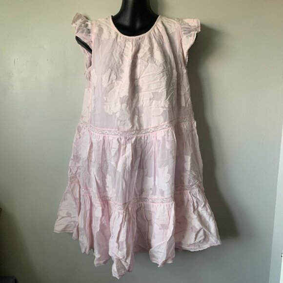 Wilfred Aritzia Sidonie tiered babydoll Dress in Mochi Pink - Picture 4 of 6